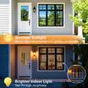 rabbitgoo One Way Privacy Window Film Window Tint for Home with Tools, UV Blocking Heat Control Static Cling No Glue, Daytime Privacy See Out Not in, 35.4 in X 6.5 Feet, Black Silver, 35.4" x 78.7"