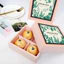 PRALB 100 Set 2.75x2.75x2 inch Mini Cupcake Boxes Clear Plastic Muffin Pod Dome Muffin Single Container Box Wedding Birthday Gifts Supplies for Cheese Pastry Dessert Mooncake (round, pink)