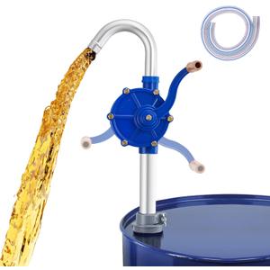 Orion Motor Tech 55 Gallon Drum Pump, Rotary Barrel Pump for Non Corrosive, Diesel, Motor Oil, Transmission Fluid, Fits 5 to 55 Gal Drums, Heavy Duty Aluminum Barrel Pump with 39.4" Discharge Hose