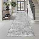 zesthome Long Hallway Runner Rugs - Washable Rug 2x10, Stain Resistant Soft Kitchen Runner, Anti Slip Backing Abstract Runner Rugs for Entrance, Bedroom, Living Room, Laundry, Stair