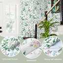 2 x Dimoon 17.3''x78.7''Peel and Stick Wallpaper Renter Friendly Contact Paper Floral Wallpaper Wall Art Waterproof Kitchen Bathroom Cabinet Drawers Thickening Waterproof Stick on Paper Pink Vinyl Wrap (White & Green)