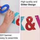 BEISHIDA 116 PCS A-Z DIY Letter Banner Kit Make Your Own Banner Including 111 Letters and Numbers 3 Rope and 2 Threading Device,Customized for Birthday Graduation Wedding Decor Colorful