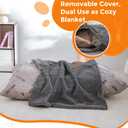 MAXYOYO Kids Bean Bag Chair, 3 in 1 Convertible Bean Bag Sofa with Removable Cover for Children, Soft Floor Lounger with Supportive Shredded Foam Filling, Floor Cushion Chair for Living Room, Playroom, 50"x35"