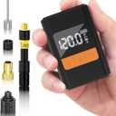 Mini Electric Bike Pump,150PSI Portable Bike Pump with Gauge,20 S Fast Inflate Electric Air Pump with Presta and Schrader Valve for Road Bike,Mountain Bike,E-Bike,Motorcycle,Balls