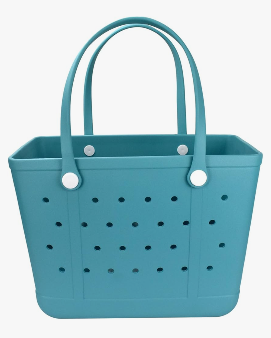 Lightweight Rubber Beach Bag X Large Tote Bag for Waterproof, Durable Open Handbag for Boat Pool Sports Gym