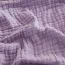 EMME Cotton Muslin Blanket King Size - Soft, Breathable Layering Blanket, 108"x90", All Season Gauze, Lavender