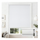 Joydeco No Drill Light Filtering Cellular Shades, 33" W x 64" H, White