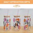 4 x ANOTION Cute Cups - Ini-Tial Gifts White Elephant Gag Christmas Gift for Women Inspirational Gifts for Women Monogrammed Gifts Personalized Birthday Gifts for Women Cute Coffee Cups, 18 Ounces