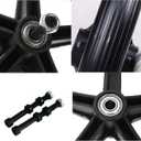 8 Inch by 1 Inch, Wheel Replacement for Wheelchairs, Black (2 PCS)