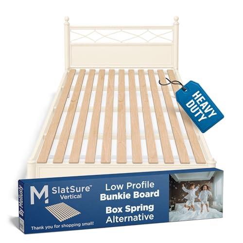 Meliusly SlatSure Queen Size Bunkie Board – Heavy Duty Vertical Bed Slats & Foldable Wooden Support Board for Sagging Mattress or Platform Bed Frame, Box Spring Alternative and Replacement