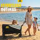 MIKKUPPA Folding Dog Wagon Cart - 180L 340LBS Collapsible Wagons with Drop-Down Tailgate, Heavy Duty Dog Stroller with Big All-Terrain Wheels for Camping, Garden, Shopping, Sport