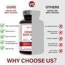 Beef Organs Supplement, Grass Fed Beef Liver, Kidney, Heart, Pancreas, Lung, Spleen, Bone, Total Body Wellness & Performance, Non-GMO, Gluten-Free, 120 Count