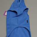 Gooby Fleece Vest Hoodie Dog Sweater - Blue, Large - Warm Pullover Dog Hoodie with O-Ring Leash for Small to Medium Dogs L