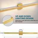 LED Modern Vanity Light: 39 Inch 5CCT Brushed Gold Bathroom Wall Lighting Fixtures Over Mirror 30W Dimmable Vanity Lights Bar for Restroom Bedroom