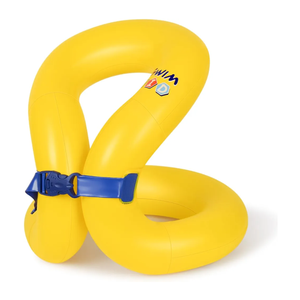 Kids Swimming Trainer Floaties for Boys and Girls 3-6yrs Old,Inflatable Swim Vest Sea for Children Beach Pool – Yellow Color– Learn to Swim Floaty for Weight 33-50lbs