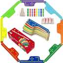 Colorful Jokers and Marbles Board Game Pegs and Jokers Card Game for 2-8 Players 8 Solid Wood Game Boards 8 Colors 40 Marbles 4 Decks of Cards Cards Full Size Game Set
