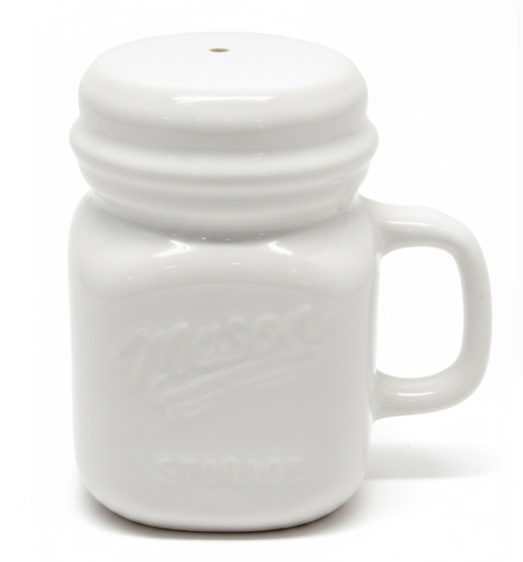 Mason Ceramic Salt & Pepper Shakers, Set of 2