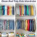 HOUSE DAY 13.5 Inch Kids Hangers 50 Pack - Premium ABS Plastic Clothes Hangers for Kids, Children, Preteens - Space Saving Thin Profile, Strong & Durable Hangers with 360 Swivel Hook - Gray