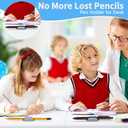 20 PCS Adhesive Pencil Holders for Desk, Silicone Pencil Holder for Notebook, Marker Holder for Clipboard and Wall, Classroom School Office Desk Accessories, Teacher Supplies (Grey)