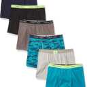 Calvin Klein Boys' Underwear Cotton Boxer Brief, 6 Pack (Large, Castlerock Grey/Moon Blue/Black Iris/Camo/Heather Grey/Black)