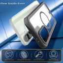 for Samsung Galaxy A36 5G Case, [Transparent & Holster Series] Belt Clip Full Body Shockproof Protective Cell Phone Cover with 2 Pack Tempered Glass Screen Protector (Black/Clear)