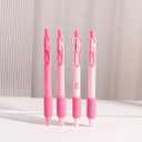 4+10 Pcs Gel Ink Pens Retractable Pens Cute Pen 0.5mm Ballpoint Pen Office School Supplies for Girls Boys Women Men, Age 6+ (Pink)