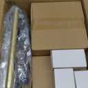 Glass Floor Lamp for Living Room,Bedroom,Gold Mid Century Modern Standing Lamp Brass Tree 3 Light Tall Floor Lamps Vintage Retro Floor Lights Flower Lamp Shade Farmhouse Boho Bohemian