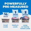 Arm & Hammer Power Sheets Laundry Detergent, Fresh Linen 50ct, up to 100 Small Loads