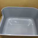 Large Cat Litter Box with High Sides,Cat Boxes for Indoor Cats,Cat Litter Pan for Kitty,Litter Box with Low Entry,Easy to Clean,Anti-Splashing (Grey)