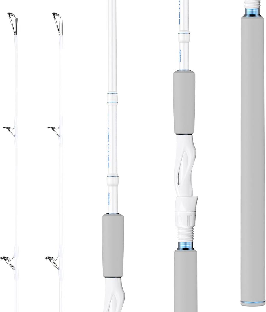 KastKing Centron Lite Twin Tip Fishing Rods, IM6 Graphite Blanks, Twin Tip Fishing Rods, Stainless Steel Guides with Ceramic Rings, Split or Full Rear EVA Handle Design, Drop Shot Hook Keeper