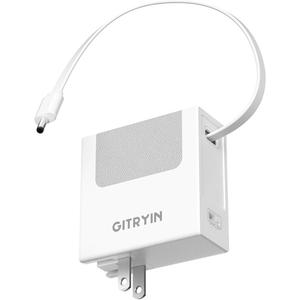 Gitryin 12V 2.5A Power Supply Adapter with Retractable 33.5in DC Power Cord, 30W Retractable Charger with Foldable Plug, Compatible for LED Strip Light, Camera, BT Speaker, GPS, Webcam, Router, TV Box