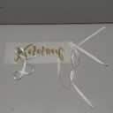 Blulu 6 Pcs Reserved Signs for Wedding Chairs Acrylic Tag Hanging with Ribbon for Wedding Reserved Signs for Important Events Church Pews Chair and Restaurant (Gold)