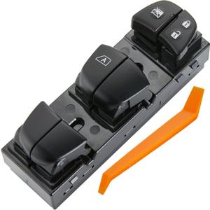Power Window Switch Fits for Nissan Pathfinder Altima Leaf Juke Frontier Rogue Sentra 2013-2019.Replaces 25401-3TA5A, 25401-3SH1A, 25401-3NF0A.Driver Side Control Door vidrios Master Switch.