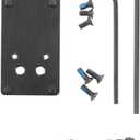 DPP Titanium Rear Sight Dovetail Mount/Mounting Plate/Adapter Compatible with Glock Vortex Venom & Viper, Burris Fastfire, Docter (PVD Black Finish)