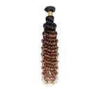 T1B430 Deep Wave Human Hair Bundles Ombre Brown 10 Inch 3 Tone Brown 1 Bundles Human Hair Extensions 100 Gram Per Bundle Unprocessed Virgin Double Weft