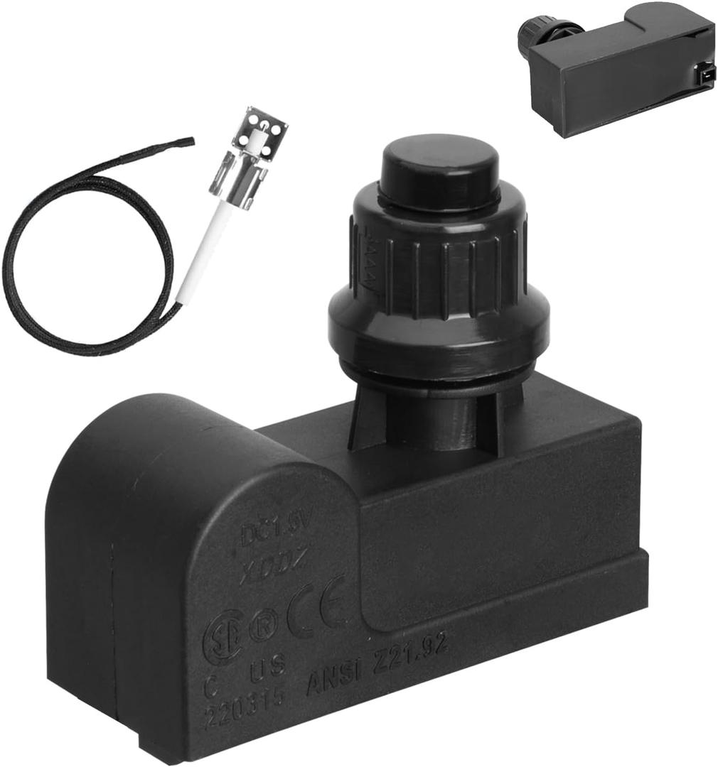 DHLG-1T Grill Igniters for Charbroil Ignitor Replacement Kit, 1 Outlets AAA Battery Tact Push Button Electronic Ignition Module with Wires for Charbroil Grill Igniter Replacement