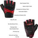 INBIKE Breathable Mesh Half Finger Motorcycle Gloves Hard Knuckle Wear Resistant with TPR Padded Palm Cushioning (Black, S)