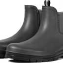 Furuian Women's Ankle Rain Boots Waterproof Chelsea Rain Boots Rubber Boots Women Short Garden Boots Anti Slip Outdoor Lightweight Work Booties (Gray), Size 9