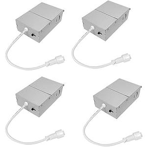 MEGHALI 4pack Iron Box Panel Light 5cct Driver Dimmable Recessed Downlight Ballast 9W Small Panel Lamp