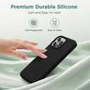 Cordking Designed for iPhone 16 Case Pro, Silicone Ultra Slim Shockproof Protective Phone Case with [Soft Anti-Scratch Microfiber Lining], 6.1 inch, Black