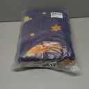 FN Sun and Moon Stars Hippie Throw Blanket Celestial Tapestry Double-Sided Reversible Woven Cotton Home Decor Chair Bedding Couch Recliner Cover Loveseat Oversized Tassels Blue Yellow (91x71)