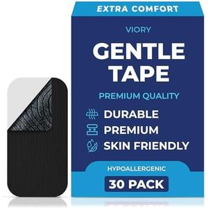 Set of 2 Pack, VIORY Gentle Tape (30 Pack) - Pain Free Removal, Hypoallergenic, Latex Free & Gentle On Skin - Packaging May Vary - Skin Friendly Adhesive Cotton Tape