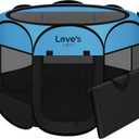 Love's cabin Pet Puppy Dog Playpen, Medium Dog Tent Crates Cage Indoor/Outdoor, Portable Playpen for Cat, Foldable Pop Up Dog Kennel Playpen with Carring Case, Removable Zipper Top, Blue