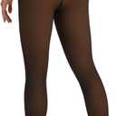 Spring Water Fleece Lined Tights Leggings Women, Black Tights Thermal Warm One Lined Design Sheer Skintone for Winter (Medium, Toffee Glow)