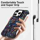 AIGOMARA Slim Frameless for iPhone 15 Pro Case with Screen Protector, Luxury Opalescent Pearl Minimalist Borderless Phone Case for Women Girls, Ultra-Thin Hard Shockproof Case Cover, Purple