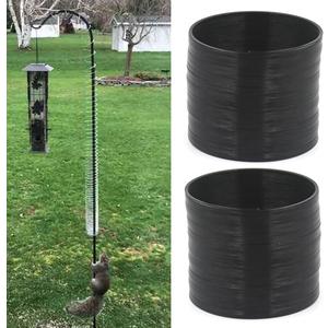 2 PCS Squirrel Baffles Squirrel Guard for Bird Feeders, Squirrel Spring Barriers Squirrel Deterrent Coil Protects Outdoor Bird Feeder Poles