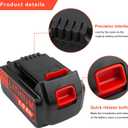 2 x Labtec 2-Pack 6Ah Max 20V Lithium Battery Replacement for Black & Decker ASL/BDC/LD/LC/LP Series, Compatible with LBXR20 LBXR20B LBXR20-OPE LBXR2020 LBXR20 LB20 LBX20 - High Capacity Cordless Tool