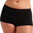 Saalt Comfort Modal Boy short Period Underwear - Heavy Absorbency - Comfortable, Thin, and Keeps You Dry from All Leaks (Small, Volcanic Black)