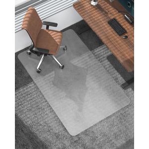 Blvornl Frosted Clear Chair Mat for High Pile Carpet and Hardwood Floor, 45"*53" Hard Material Chair Mat, Heavy Duty Computer Chair Mats for Rolling Chairs, Desk Floor Rug for Office and Home