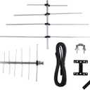 TV Outdoor Yagi Antenna with Long Range Reception Capacity - Digital TV Antenna Available for Attic or Roof Mount, Long Range Digital OTA Antenna for Clear Reception, 4K/1080P/HD